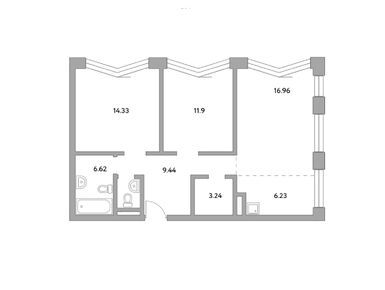 Планировки трехкомнатные в ЖК MYPRIORITY Басманный (Май Приорити Басманный)