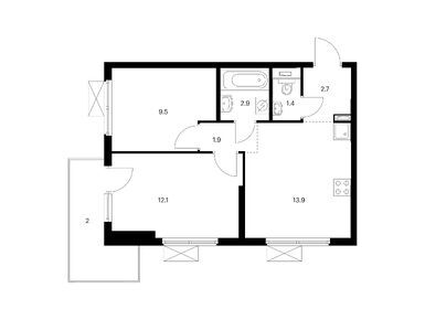 Планировки двухкомнатные в Большая Академическая 85