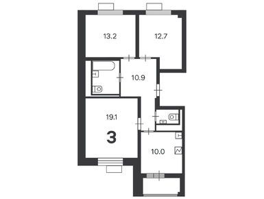 3-комнатная 73.30 кв.м, Жилой дом «Зеленый пр-кт, д. 103», 18 926 060 руб.