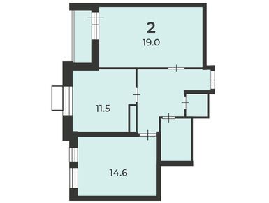 2-комнатная 59.80 кв.м, Жилой дом «Родниковая ул., д. 4А», 18 209 100 руб.