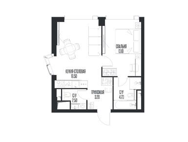 1-комнатная 43.00 кв.м, ЖК Ice Towers (Айс Тауэрс), 36 891 802 руб.