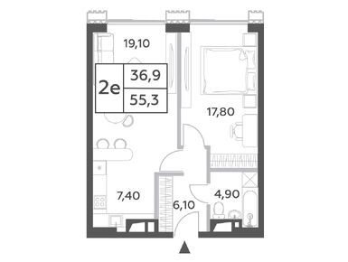 2-комнатная 55.30 кв.м, ЖК Will Towers (Вилл Тауэрс), 27 983 891 руб.