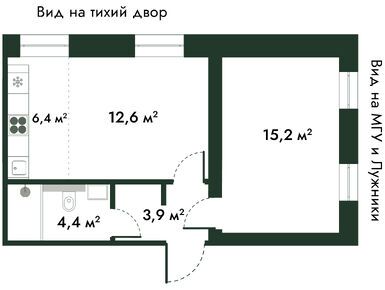 Планировки 2-к. апартаменты в Комплекс «Arkenston» (Аркенстон)