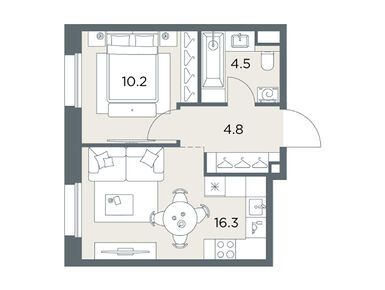 Планировки однокомнатные в ЖК «Станиславский»