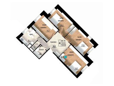 Планировки четырехкомнатные в ЖК «Литейный»