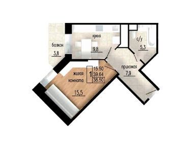 Планировки однокомнатные в ЖК «Литейный»