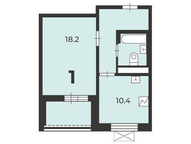 Планировки однокомнатные в Жилой дом «1-я Мясниковская ул., д. 16А»