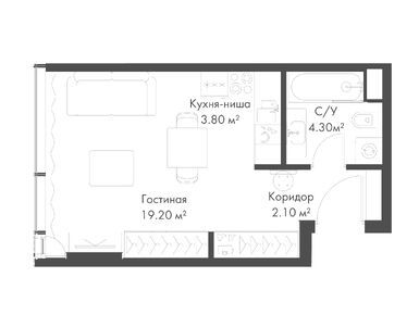 Студия 29.40 кв.м, ЖК SLAVA (Слава), 30 012 461 руб.