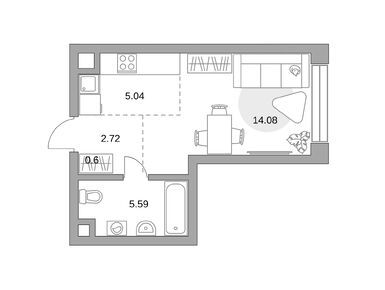 Студия 28.03 кв.м, ЖК MYPRIORITY Мневники (Май Приорити Мневники), 16 544 569 руб.