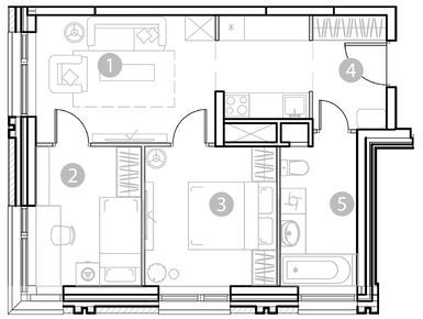 Планировки 3-к. апартаменты в EVOPARK Измайлово (ЭВОПАРК Измайлово)