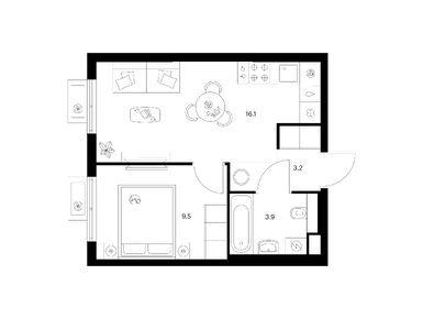 Планировки однокомнатные в Митинский лес