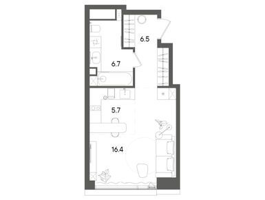 Планировки студии в ЖК STONE Grain (Стоун Грейн)