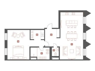 Планировки 1-к. апартаменты в «Большая Дмитровка IX»