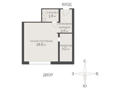 Планировки студии в ЖК «Внуково Кантри Клаб»