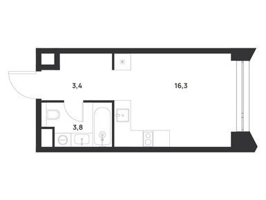Планировки студии в ЖК Voice Towers (Войс Тауэрс)