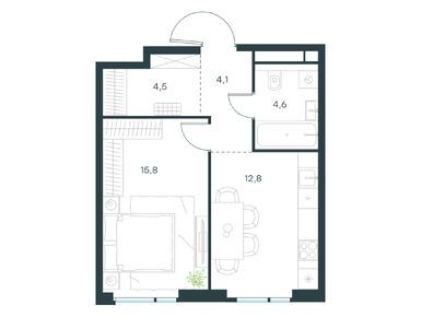 1-комнатная 41.80 кв.м, Level Войковская, 20 251 967 руб.