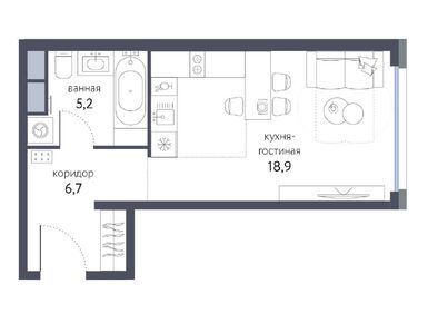 Студия 30.80 кв.м, ЖК «Сиреневый парк», 14 171 966 руб.