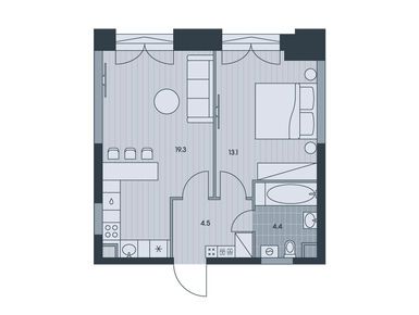 Планировки двухкомнатные в ЖК EVER (Эвер)