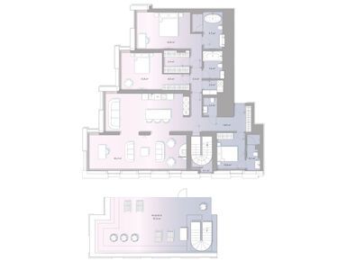 Планировки 3-к. апартаменты в Клубный дом LUMIN (Люмин)