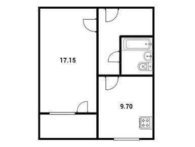 Планировки однокомнатные в ЖК «Новоокский»
