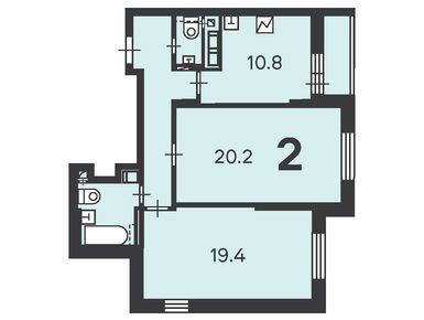 2-комнатная 64.60 кв.м, Жилой дом «Капотня, 1-й кв-л, д. 1», 16 666 800 руб.