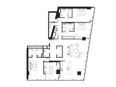 Планировки 4-к. апартаменты в МФК «ОКО»