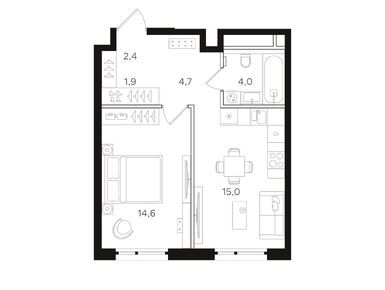 1-комнатная 42.60 кв.м, ЖК «Мангазея на Речном», 22 789 296 руб.
