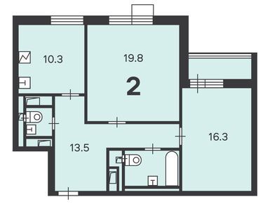 2-комнатная 66.00 кв.м, Жилой дом «Базовская ул., д. 26», 17 424 000 руб.