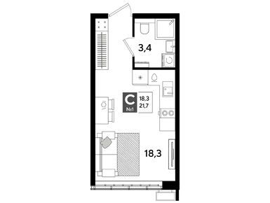 Студия 21.70 кв.м, ЖК DOGMA PARK (Догма Парк), 4 817 400 руб.