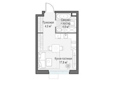 Планировки студии в ЖК «Новое Медведково»