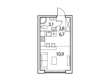 Планировки студии в ЖК «Новый Зеленоград»