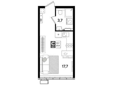 Студия 21.40 кв.м, ЖК DOGMA PARK (Догма Парк), 4 795 740 руб.