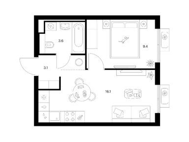 Планировки однокомнатные в Митинский лес