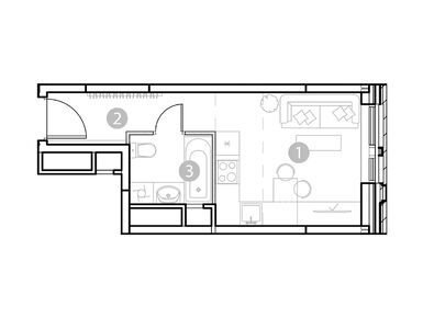 Планировки студии-апартаменты в EVOPARK Измайлово (ЭВОПАРК Измайлово)