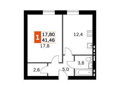 1-комнатная 40.30 кв.м, ЖК «Парк Апрель», 11 646 700 руб.