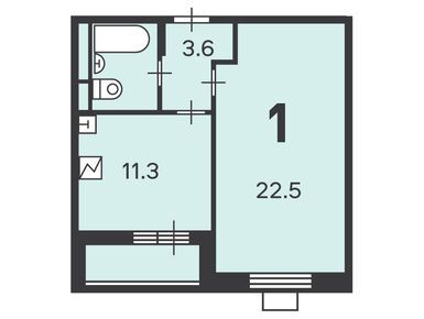 1-комнатная 41.40 кв.м, Жилой дом «Варшавское ш., д. 100, к. 1», 14 701 140 руб.