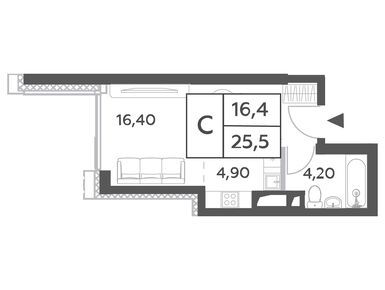 Планировки студии в ЖК Will Towers (Вилл Тауэрс)
