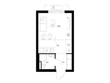 Планировки студии в Ильинские луга