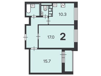 2-комнатная 56.20 кв.м, Жилой дом «Дмитрия Ульянова ул., д. 47», 19 529 500 руб.