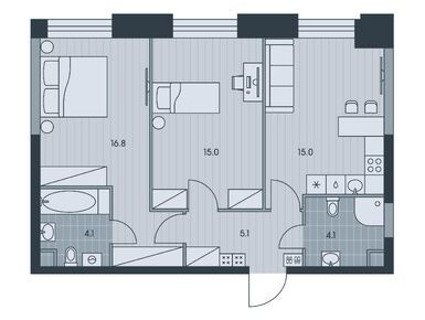 Планировки трехкомнатные в ЖК EVER (Эвер)