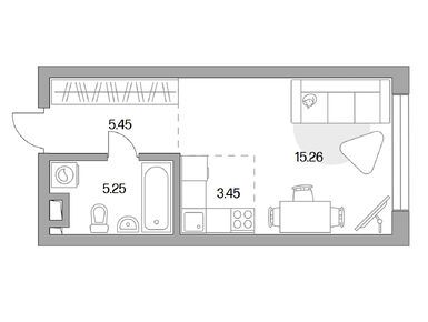 Студия 29.41 кв.м, ЖК «Тринити», 13 363 755 руб.