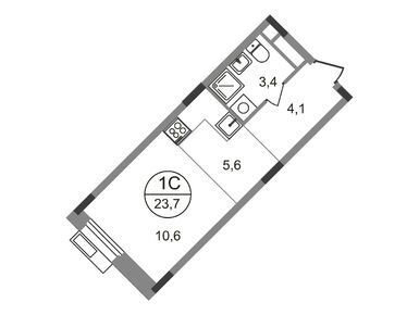 Планировки студии в ЖК «Резиденции Сколково»