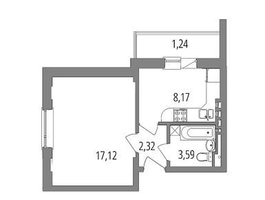 1-комнатная 32.44 кв.м, ЖК «Внуково Парк 2» (Зеленая Москва), 7 720 720 руб.