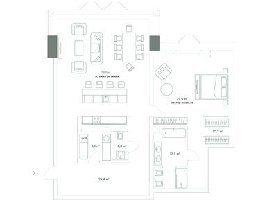 1-комнатные 149.00 кв.м, Комплекс особняков «Камергер», 296 000 000 руб.