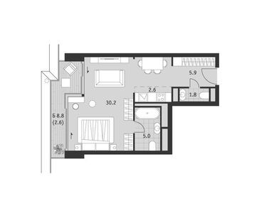 Планировки однокомнатные в ЖК «Бадаевский»