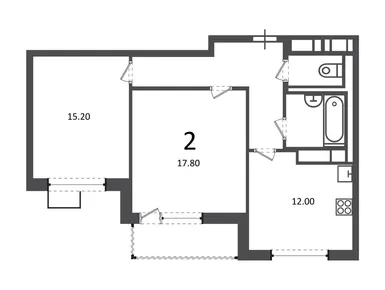 2-комнатная 61.00 кв.м, Жилой дом «Балаклавский пр-кт, д. 17», 31 214 850 руб.