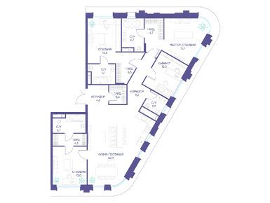 4-комнатная 152.10 кв.м, ЖК «Дом XXII» (Дом 22), 405 600 000 руб.