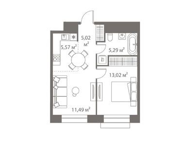 Планировки однокомнатные в Жилой квартал LIFE Варшавская