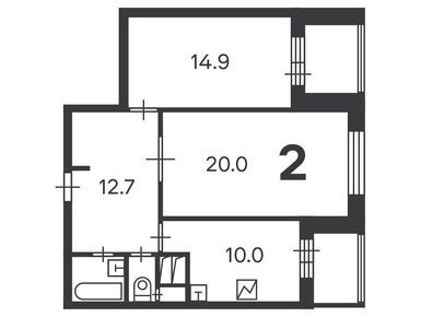 2-комнатная 61.40 кв.м, Жилой дом «Зеленый пр-кт, д. 97А», 22 546 192 руб.