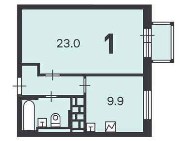 1-комнатная 41.20 кв.м, Жилой дом «Ротмистрова ул., д. 2, к. 4», 14 082 160 руб.